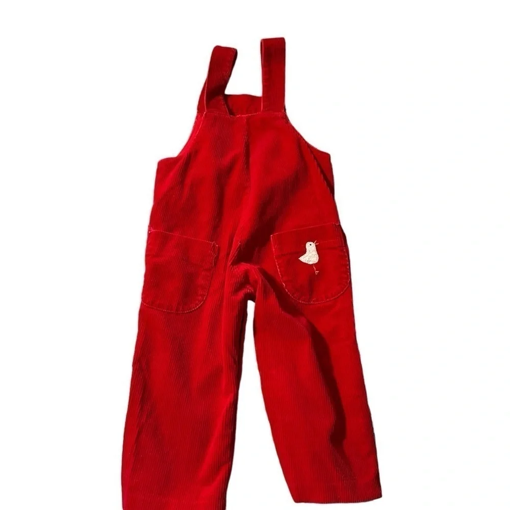 Vintage 70’s/80’s Popsicle Red Corduroy Overalls size 12 months